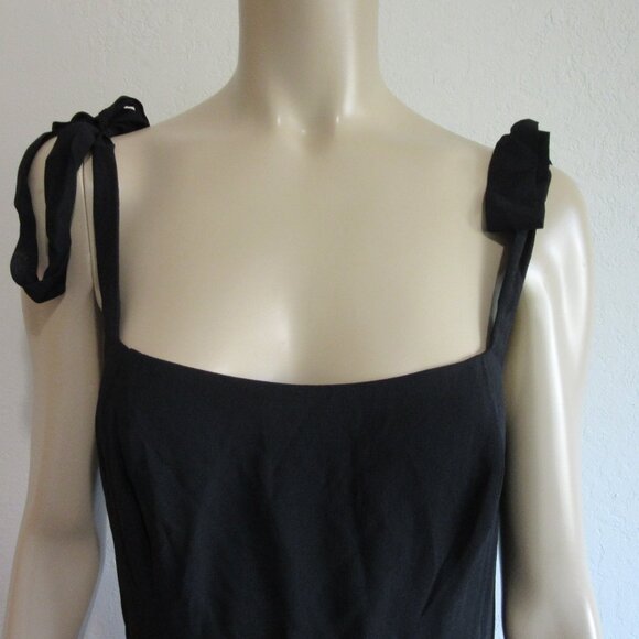 REFORMATION Black Maxi Adjustable Straps Back Zip 8 Dinner Holiday Party Dress - Picture 2 of 6